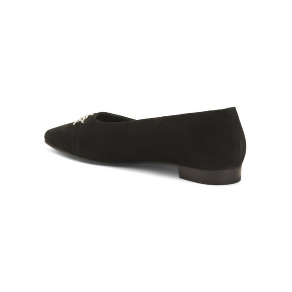 TROTTERS Black Suede Harmony Comfort Flats - Picture 2 of 2